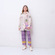 Stripes Straight Leg Pleated Pants - KALA x BOO STUDIO