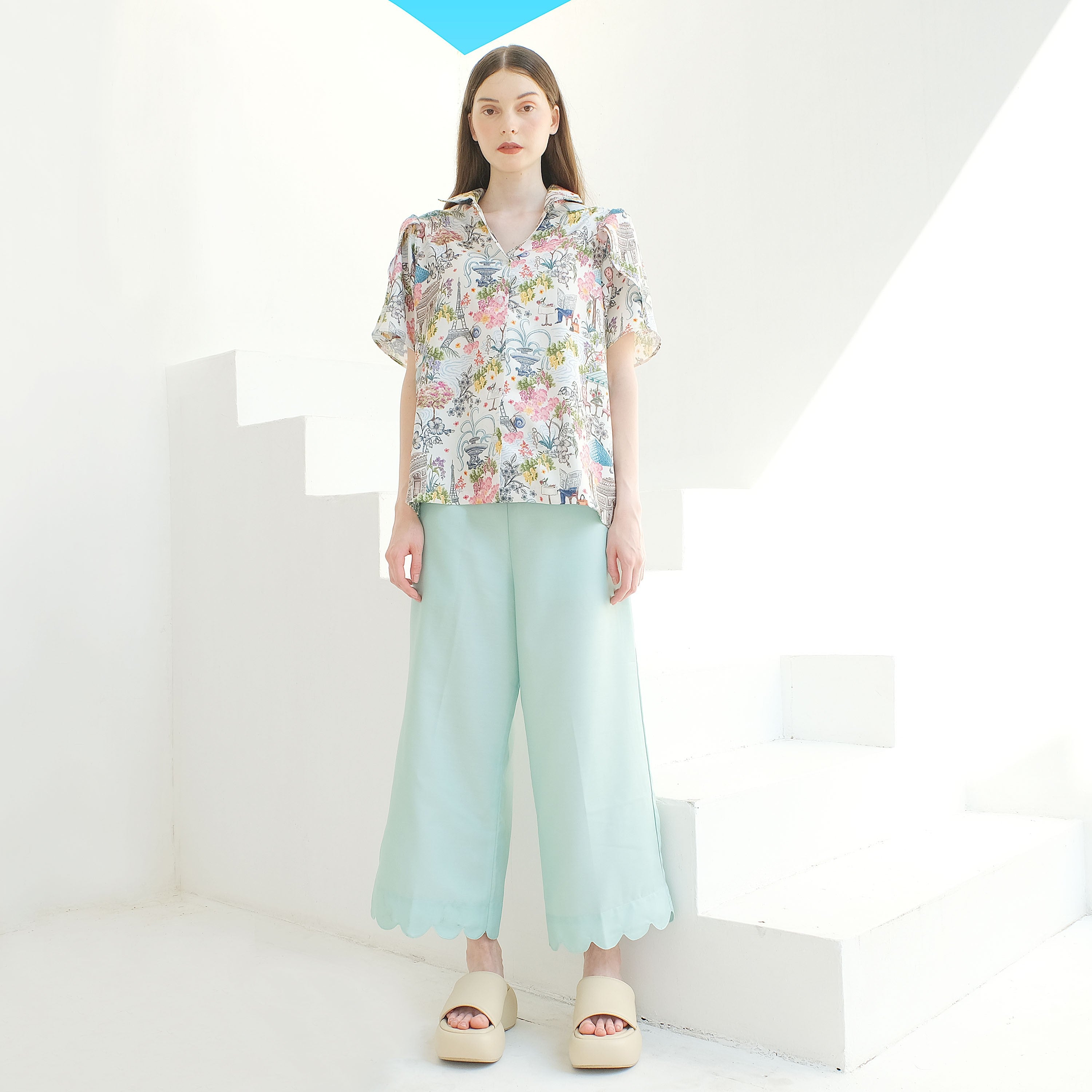 Parisienne Tulip Shirt (White)