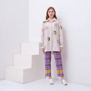 Chrysanthemum Garden Patchwork Long Sleeve Shirt