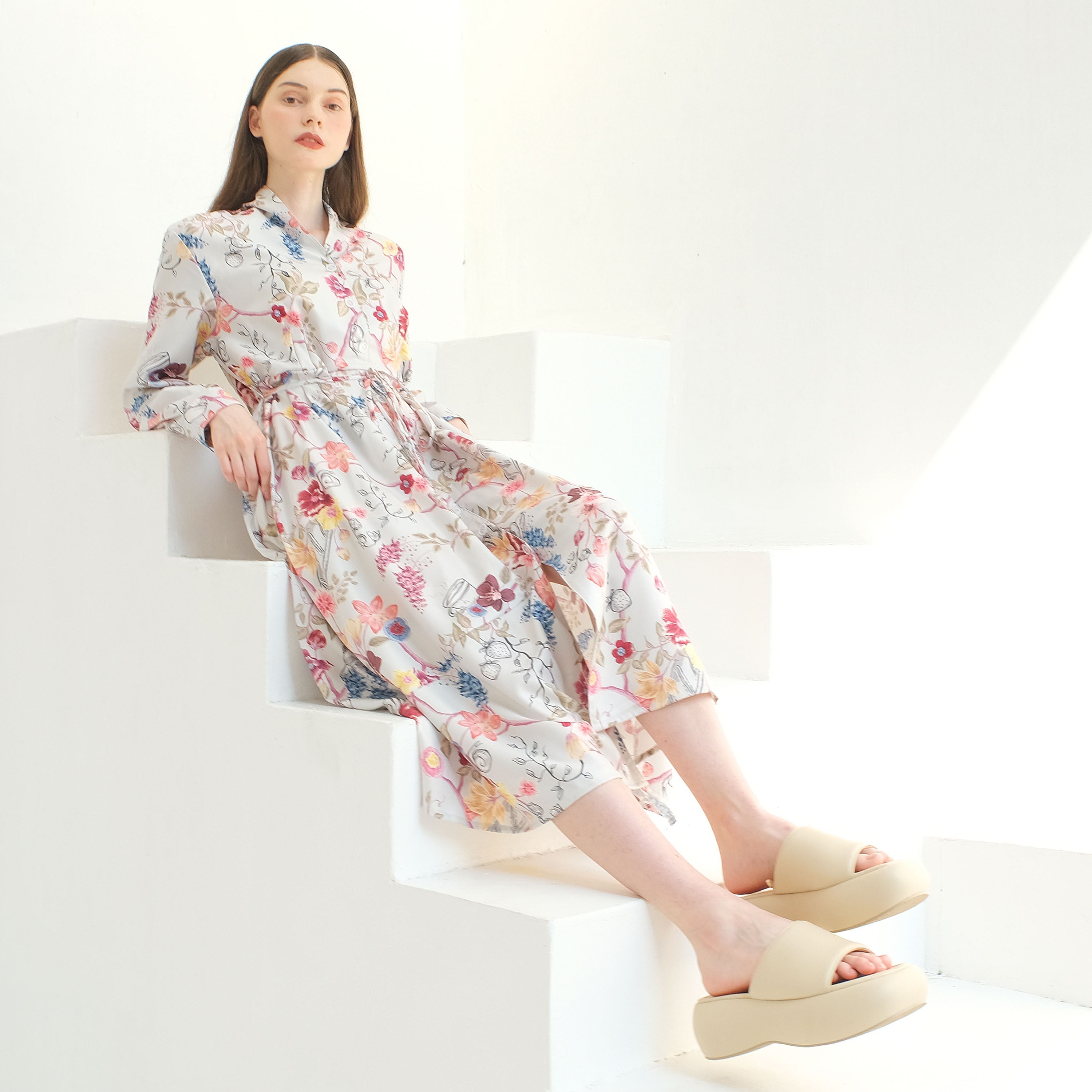 Jardin Brume Dress (Grey)
