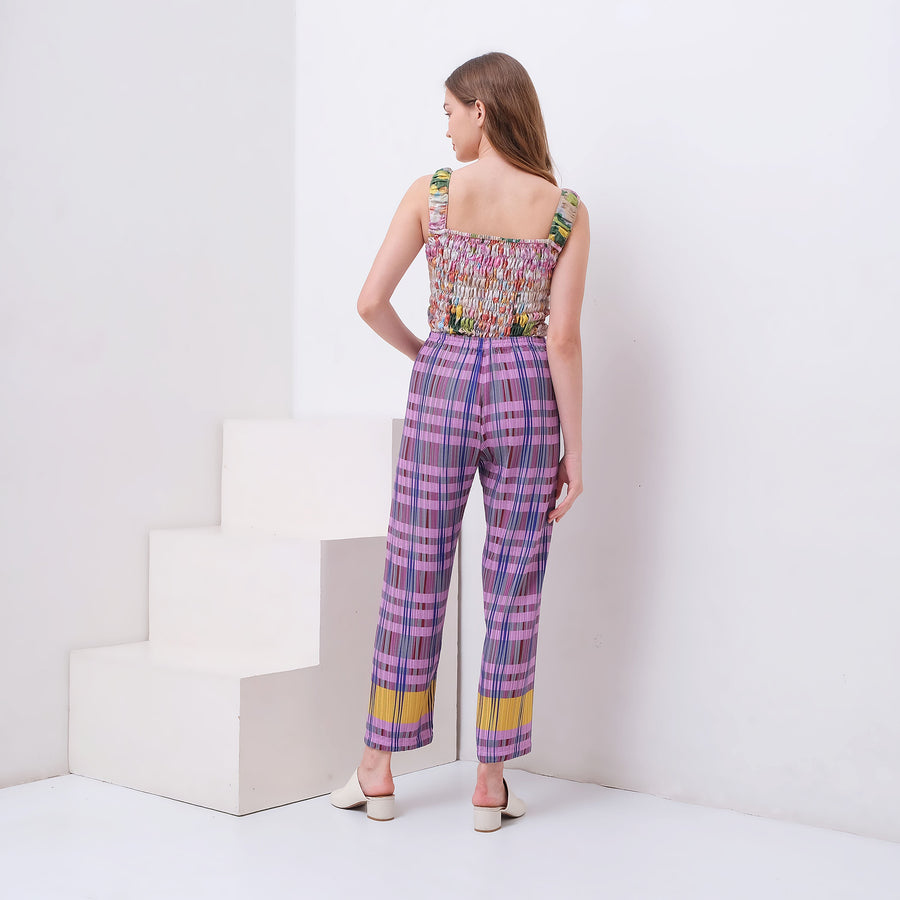 Stripes Straight Leg Pleated Pants - KALA x BOO STUDIO