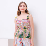 Chrysanthemum Garden Smock Tank Top