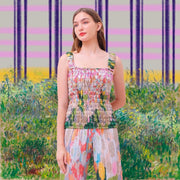 Chrysanthemum Garden Smock Tank Top