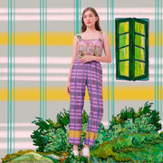 Stripes Straight Leg Pleated Pants - KALA x BOO STUDIO