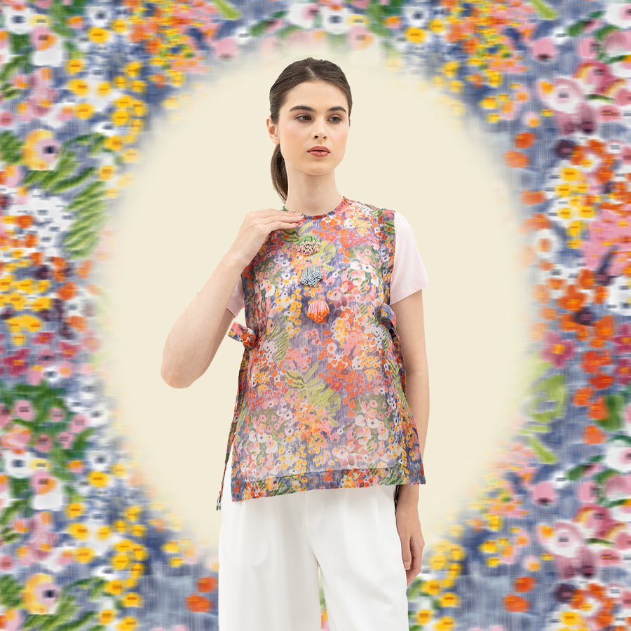 Bloom and Beads Organza Apron