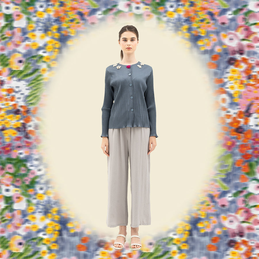 Bloom and Beads Grey Cardigan