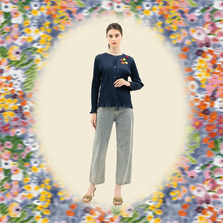 Bloom and Beads Navy Cardigan