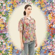 Bloom and Beads Scallop Puffy Shirt