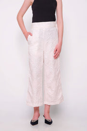 White Jacquard Pants