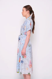 Blue Sentimental Pleated Dress