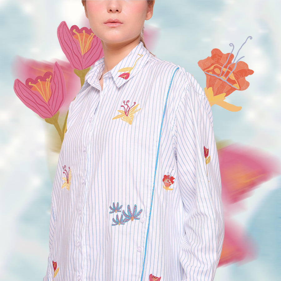 Bloom Embroidery Shirt