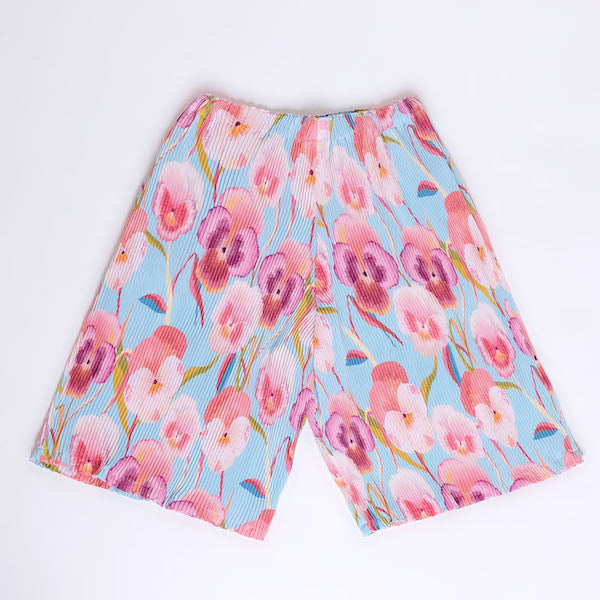 Fancy Pansy Pleated Shorts