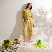 Yellow Crochet Relaxed Pants - KALA x MULYANA