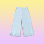 Mint Scallop Basic Trousers